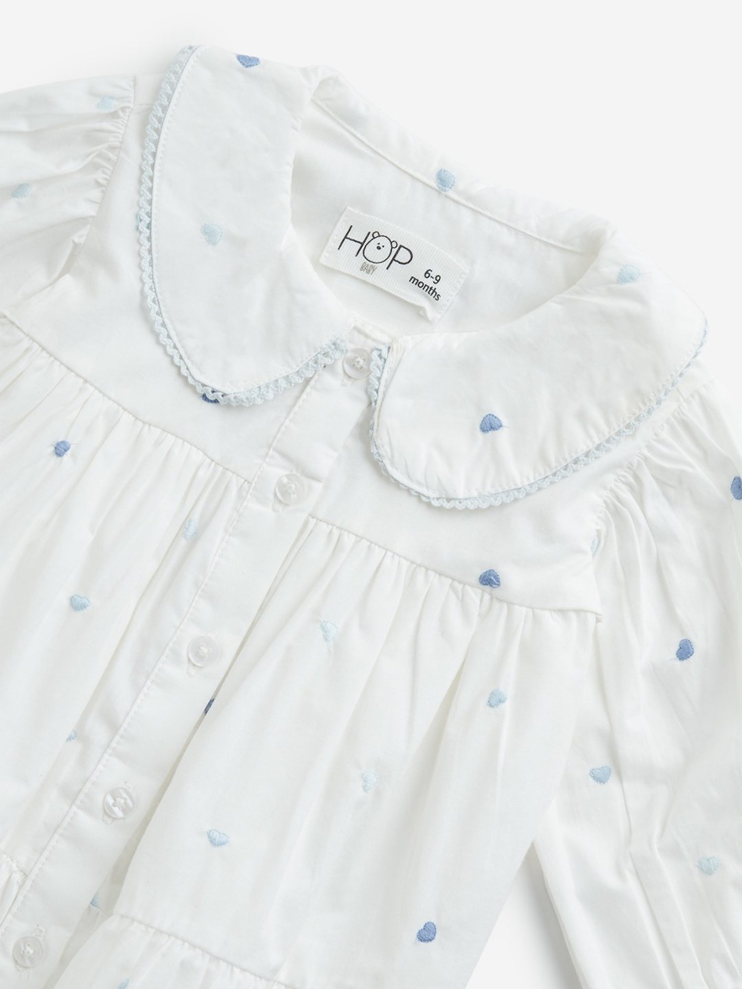 HOP Baby by Westside White Tiered Cotton Dress