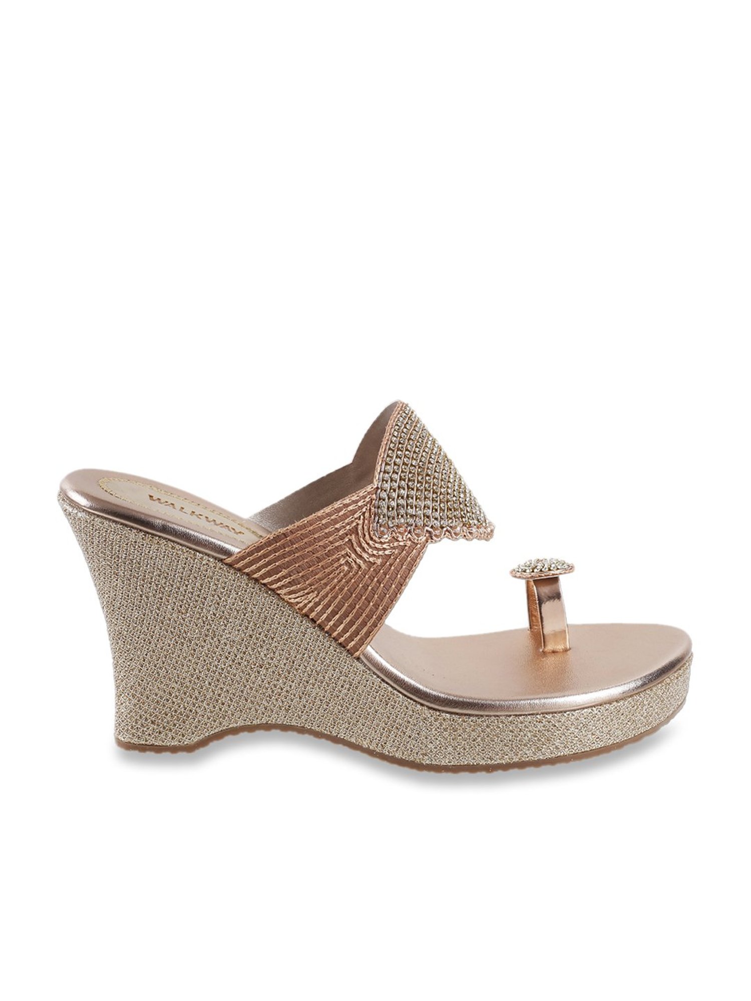Walkway Women's Rose Gold Toe Ring Wedges