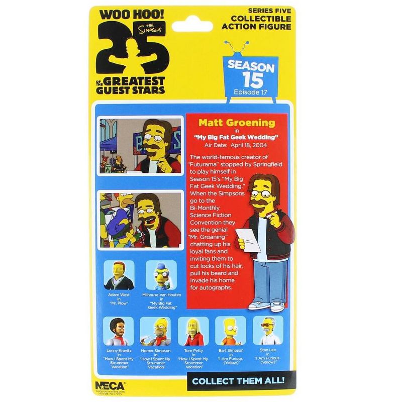 Neca Neca The Simpsons 25th Anniversary Series 5 Matt Groening 5" Action Figure