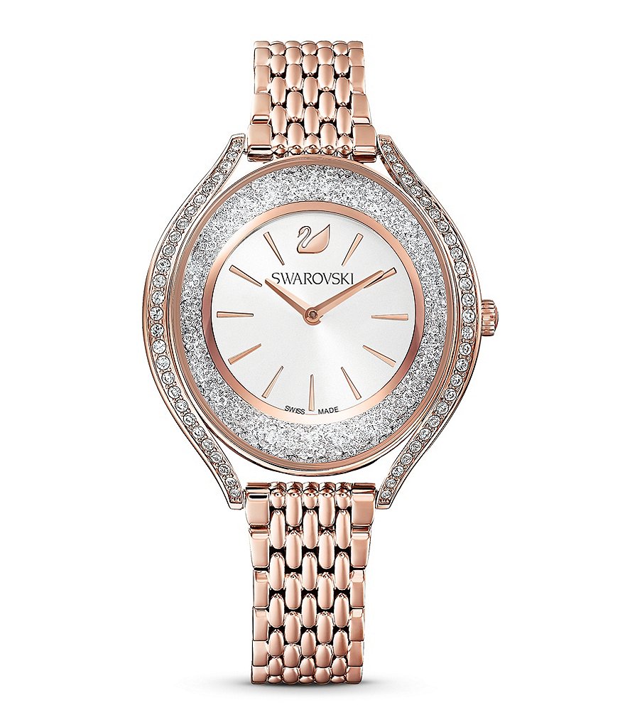 Swarovski Crystalline Aura Rose Gold Bracelet Watch