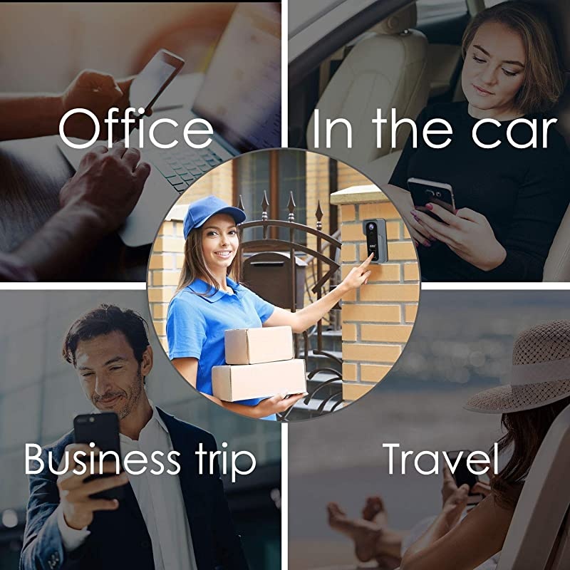 Video Doorbell Camera Wireless WiFi Smart Doorbell32GB Preinstalled 1080P HD Security Home CameraRealTime Video and TwoWay TalkNight VisionPIR Motion Detection 166&deg; Wide Angle Lens