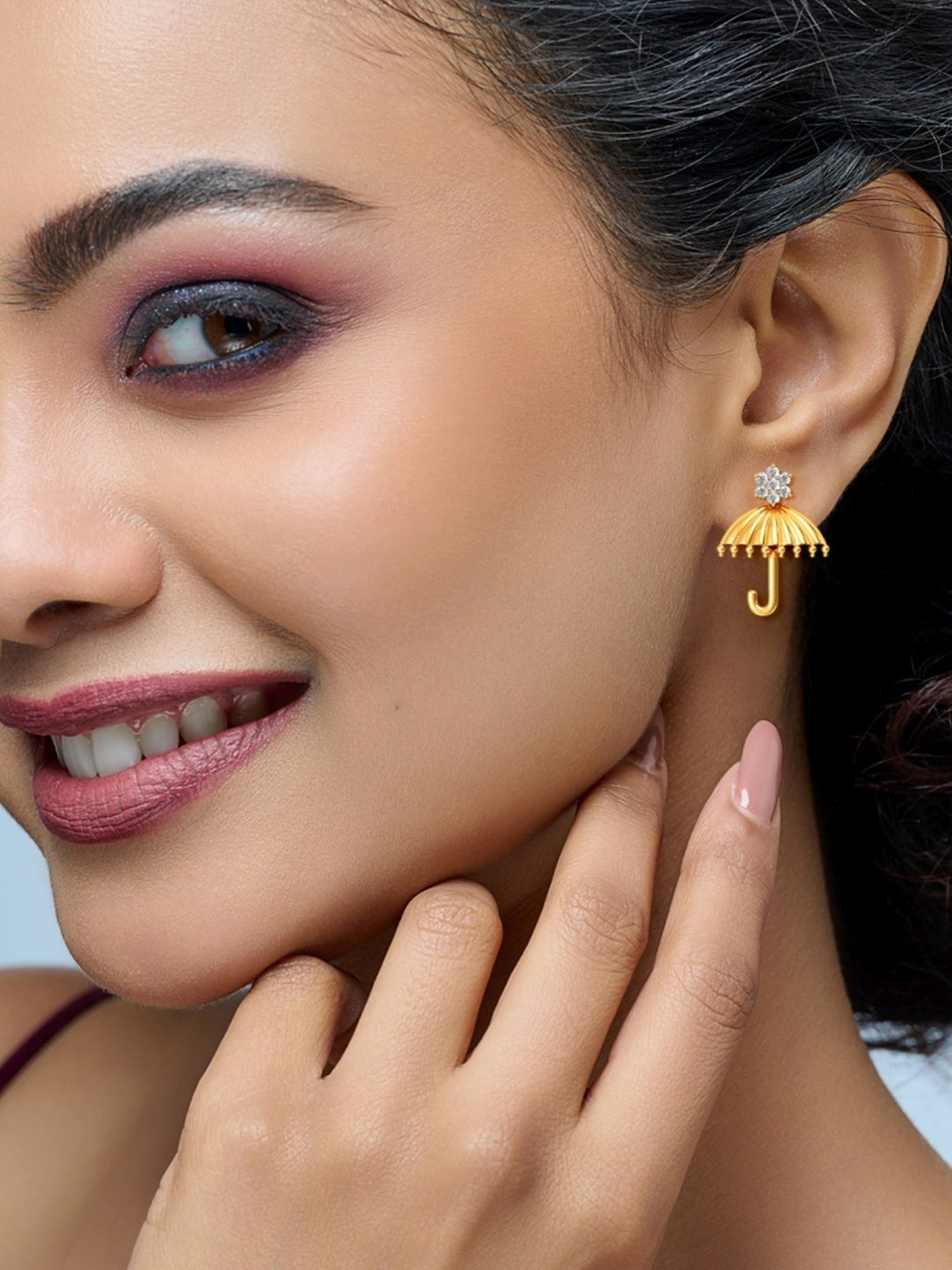 Joyalukkas Gold 22K Sunbrella Stud Earrings for Women