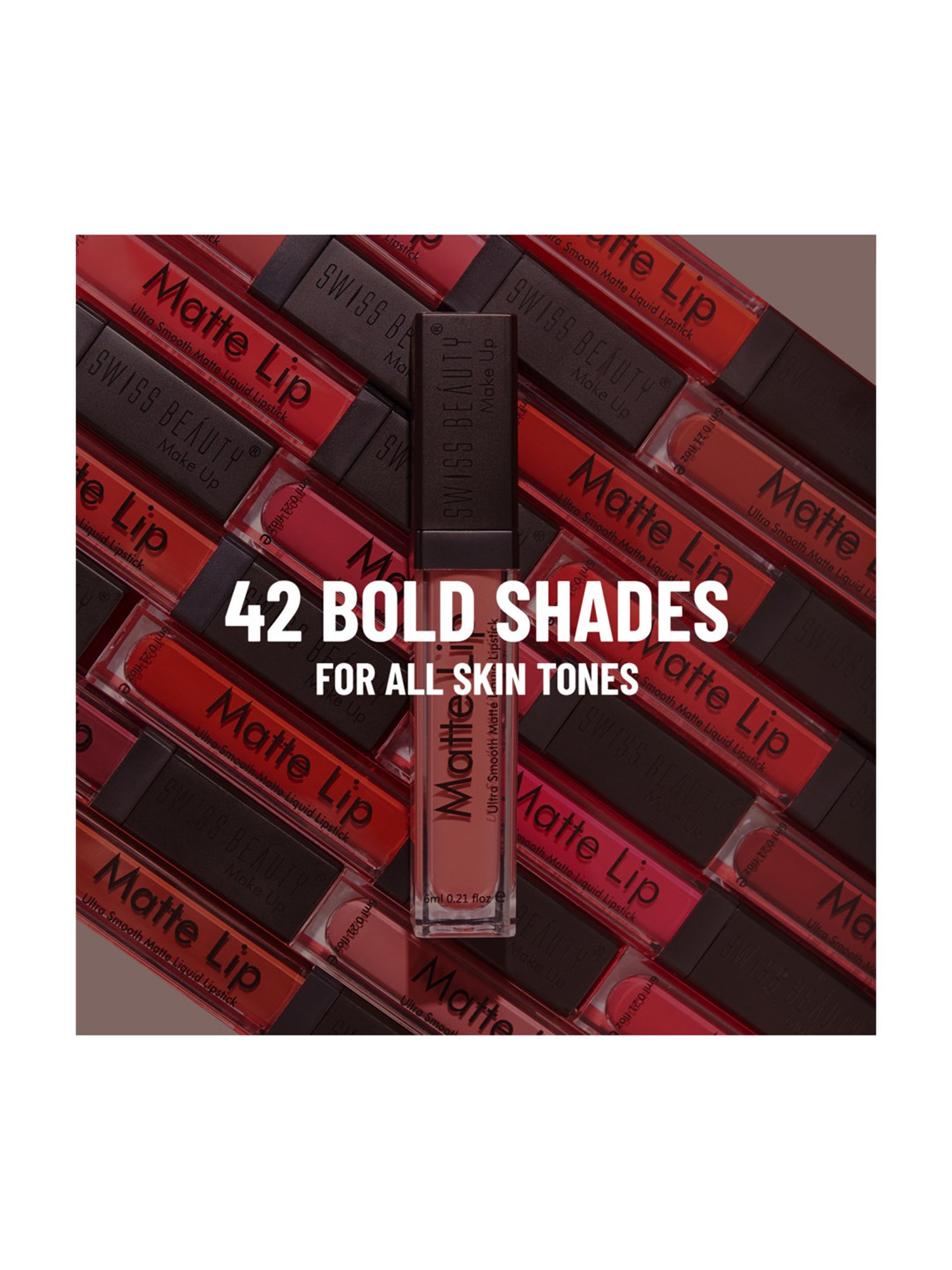 SWISS BEAUTY Ultra Smooth Matte Liquid Lipstick Real Nude - 6 ml