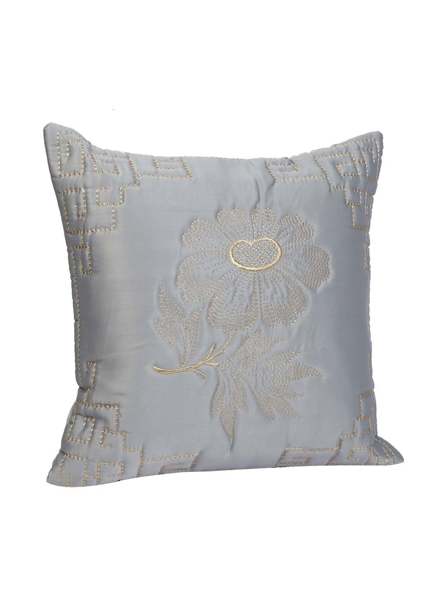 MFD HOME Furnishing Grey Satin Cushion Cover - Set of 5