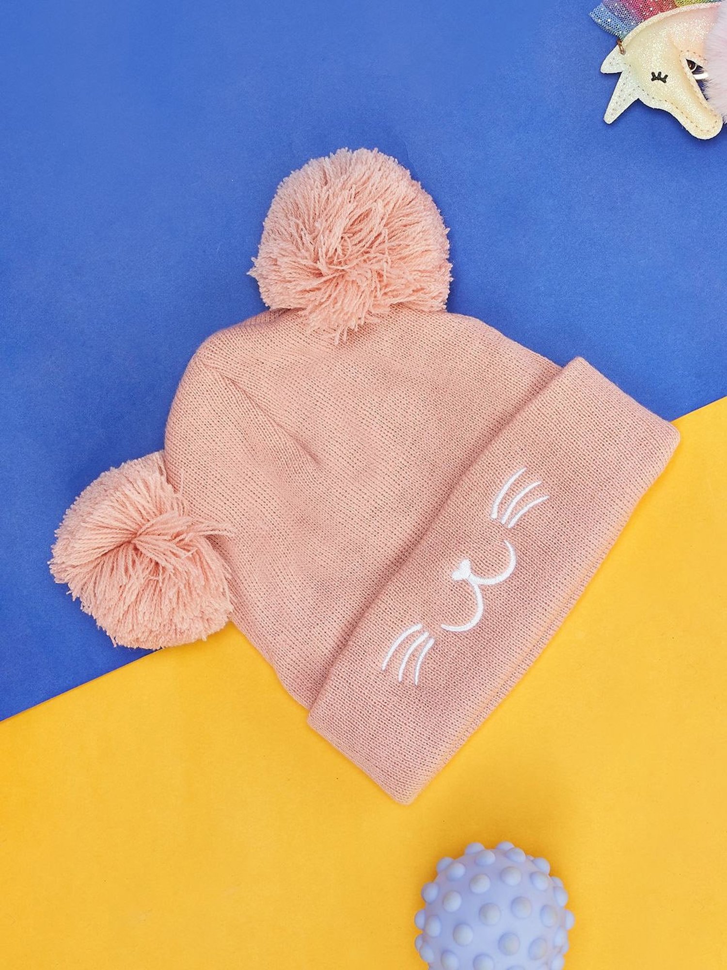 Pantaloons Junior Pink Bobble Hat