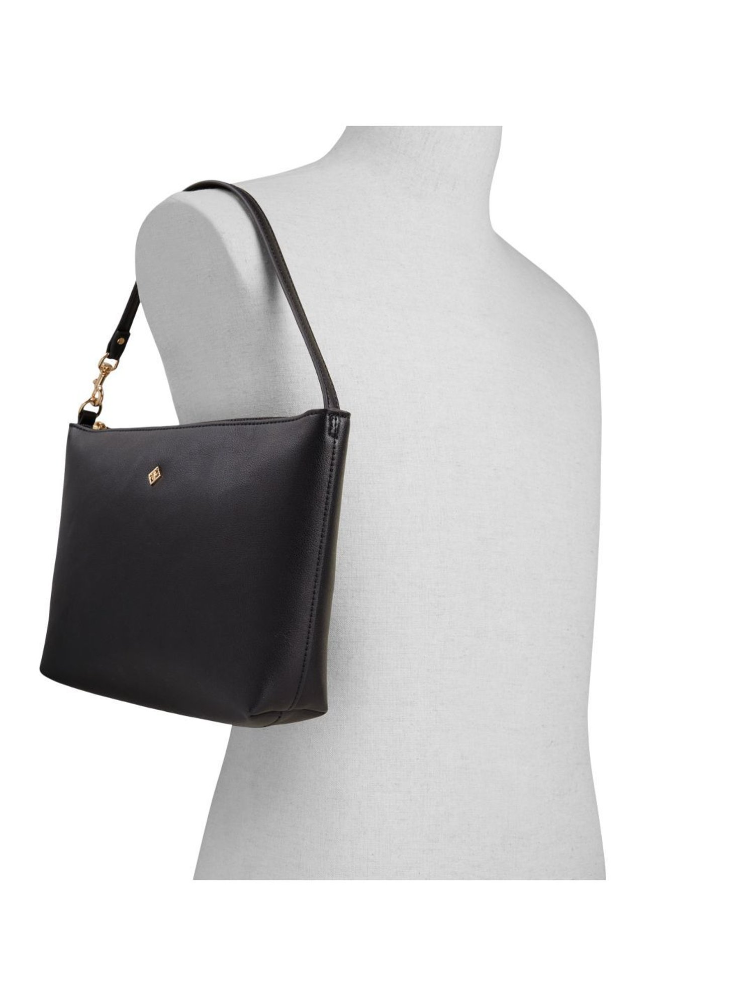 Call It Spring Black Solid Tote Handbag With pouch