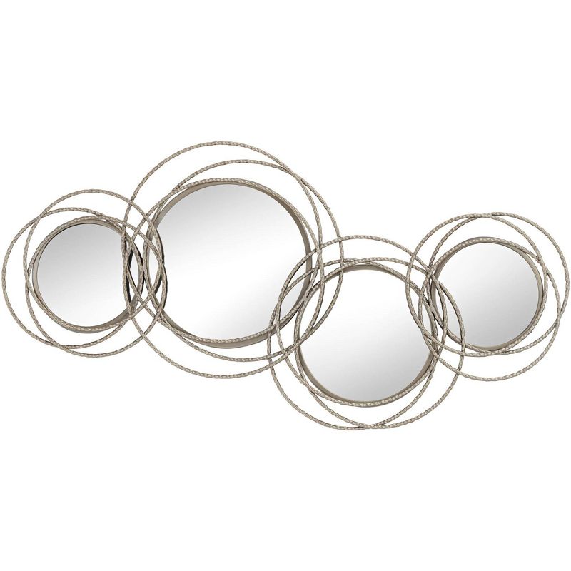 Newhill Designs Waverly 40 1/4"W Pewter Wire Metal Mirror Wall Art