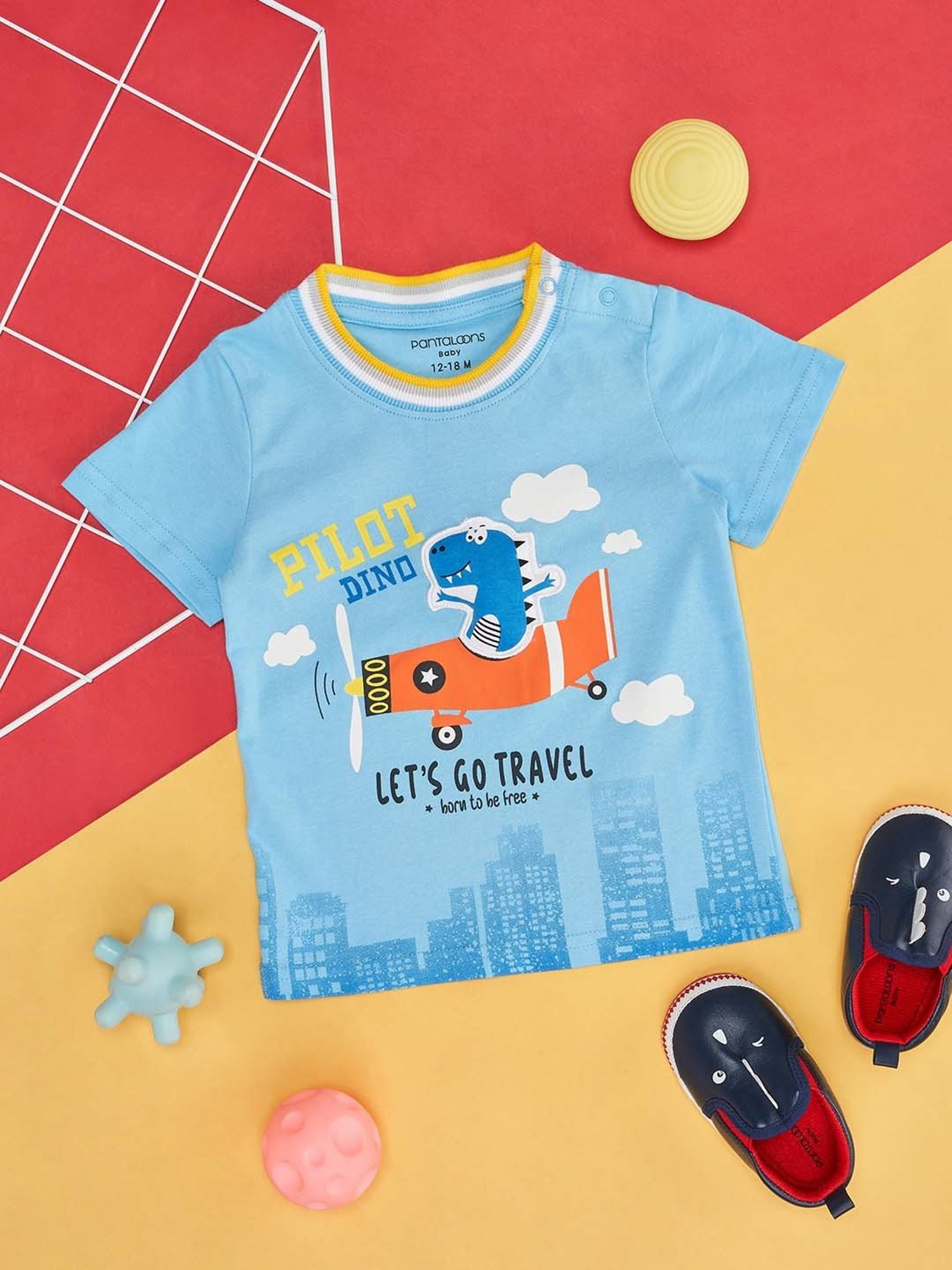 Ed-a-Mamma Baby Green Printed T-Shirt