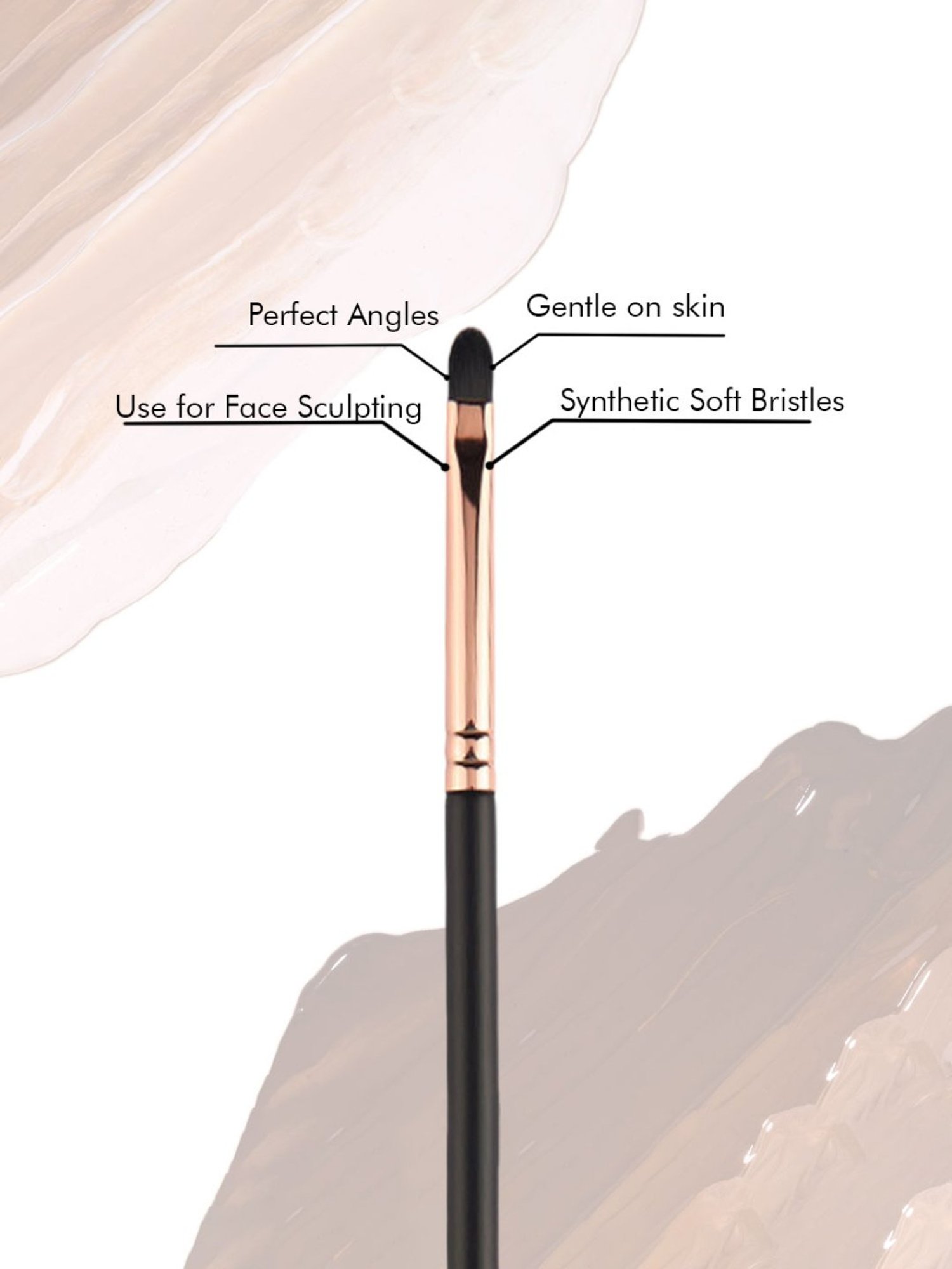 SWISS BEAUTY Highlighting and Lash Brush - Rose Gold