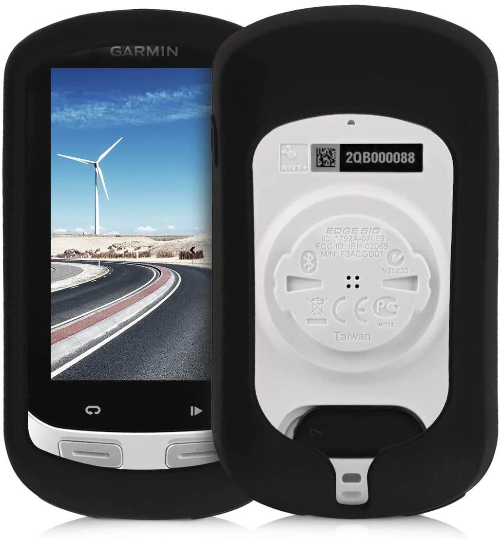kwmobile Case Compatible with Garmin Edge Explore - Soft Silicone Bike GPS Navigation System Protective Cover - Black