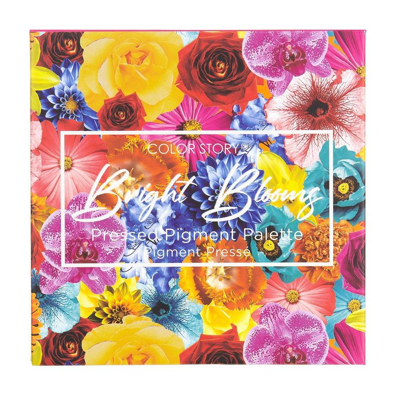 Color Story Pressed Pigment Eyeshadow Palette - Bright Blooms - 0.32oz