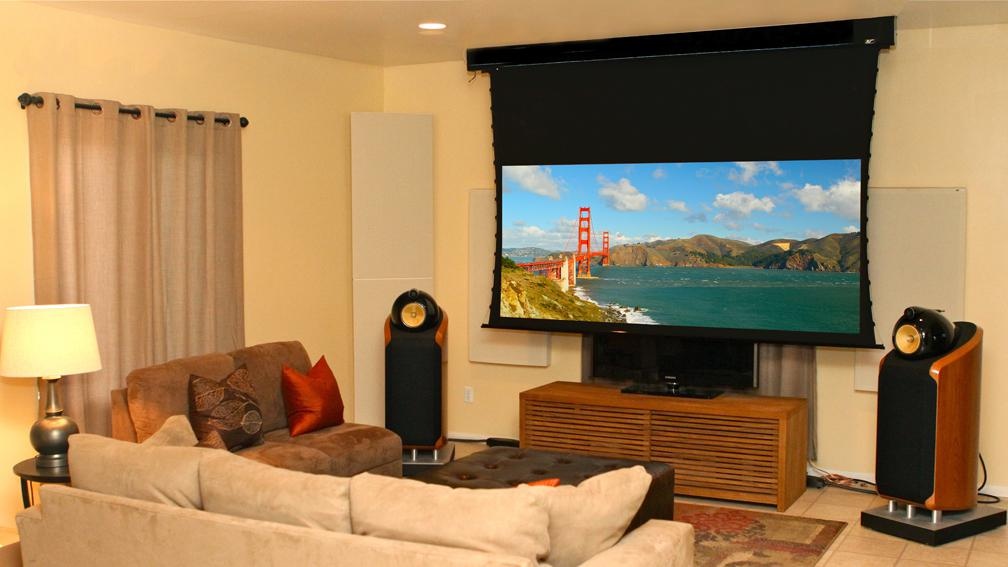 Elite Screens VMAX Tab-Tension Dual VMAXT110C88H-E20 Electric Projection Screen - 110" - 2.35:1 - Wall Mount
