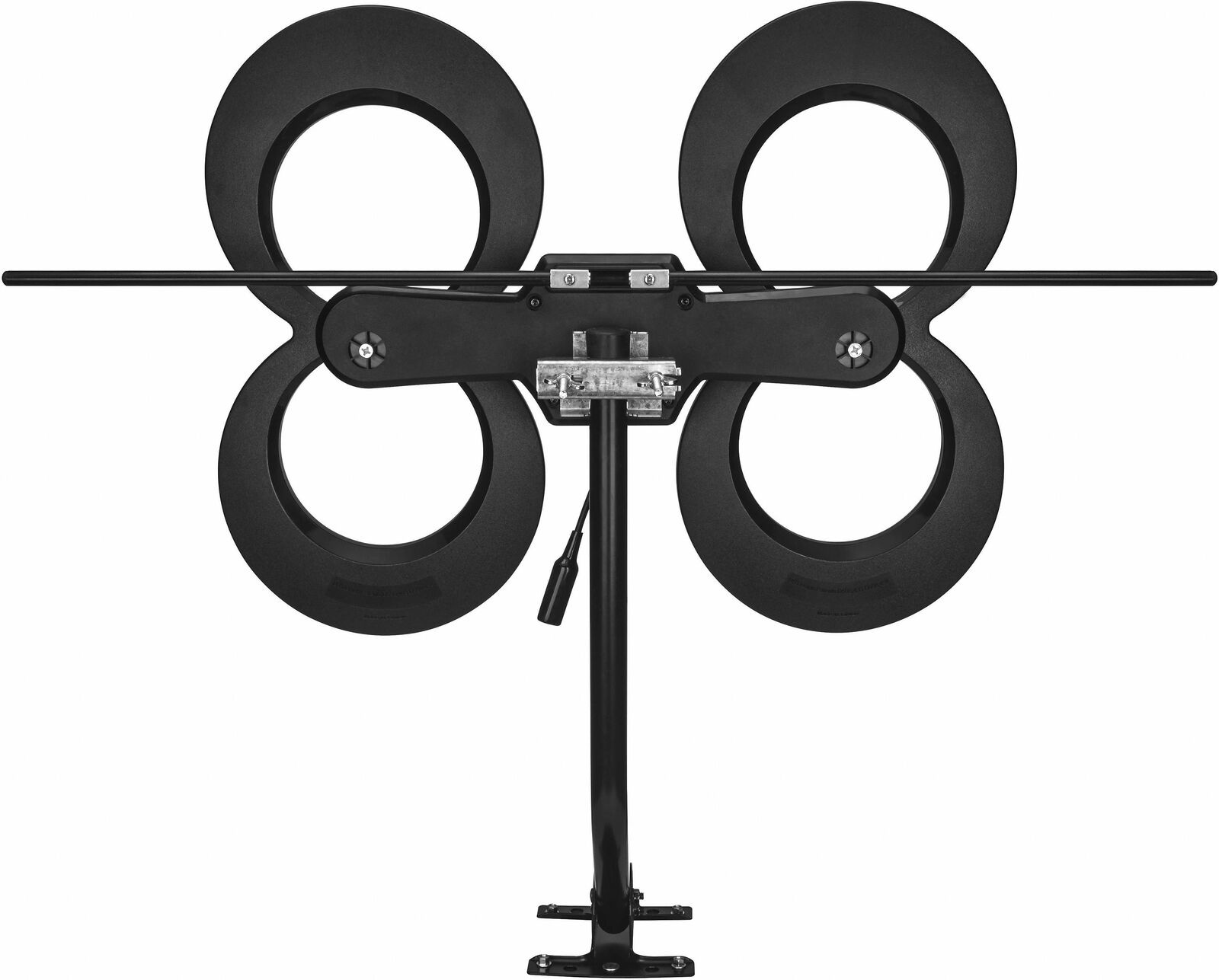 Antennas Direct Clearstream 4Max TV Antenna, 70+ Mile Range, UHF/Vhf, Multi-Directional, Indoor, Attic, Outdoor, Mast W/Pivoting Base/Hardware/Adjustable Clamp/Sealing Pads, 4K Ready, Black &ndash; C4MVJ