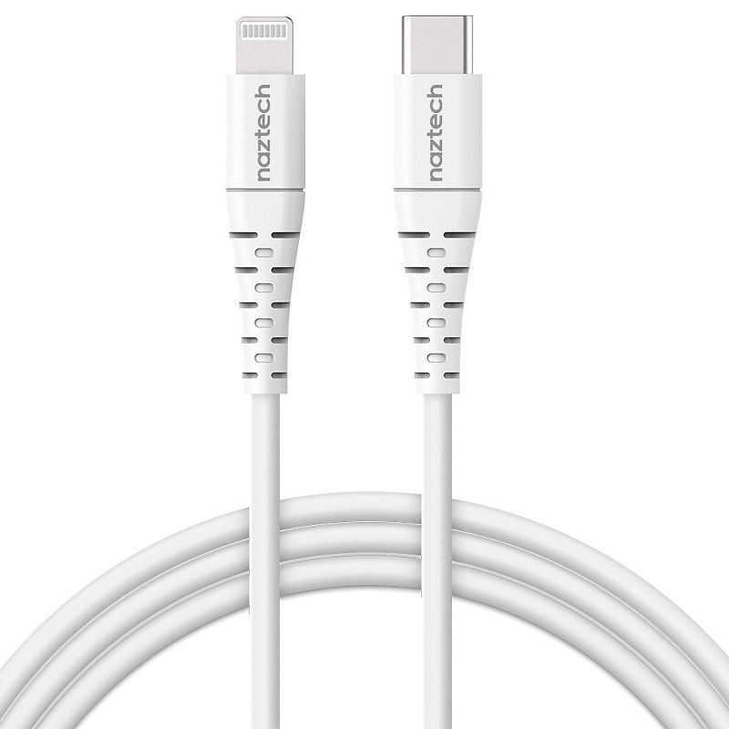Naztech 4 ft. Fast Charge MFi Lightning to USB-C Cable, White HPL14138