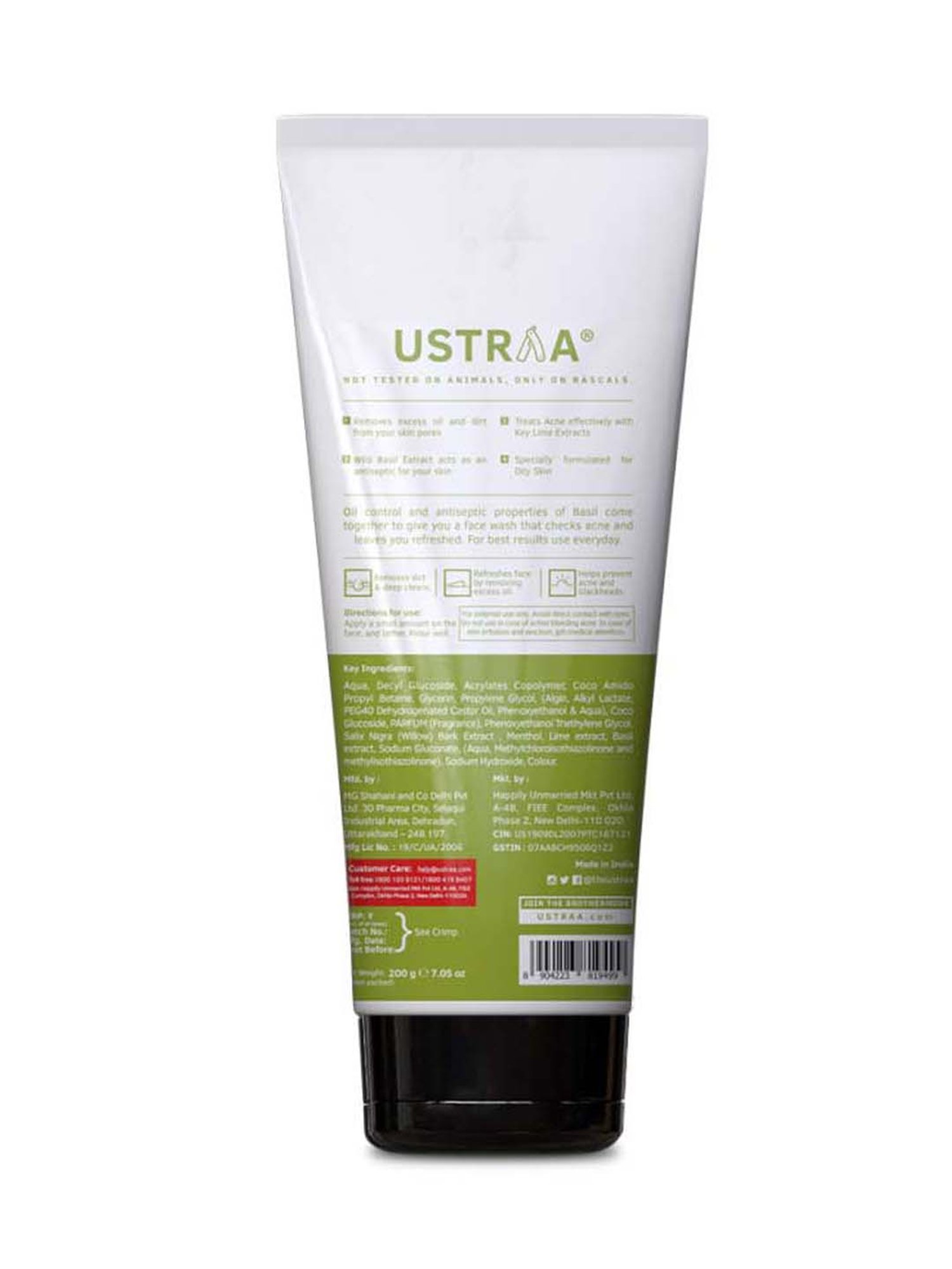 Ustraa Anti Dandruff Hair Serum - 200 ml & Face Wash Oily Skin - 200 gm