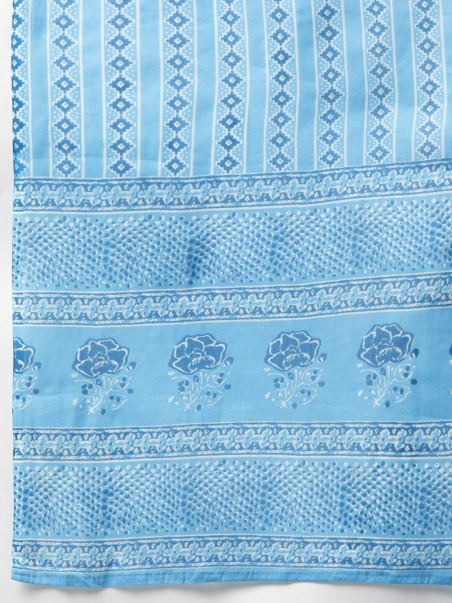 READIPRINT FASHIONS Blue Cotton Printed Kurta Pant Set With Dupatta