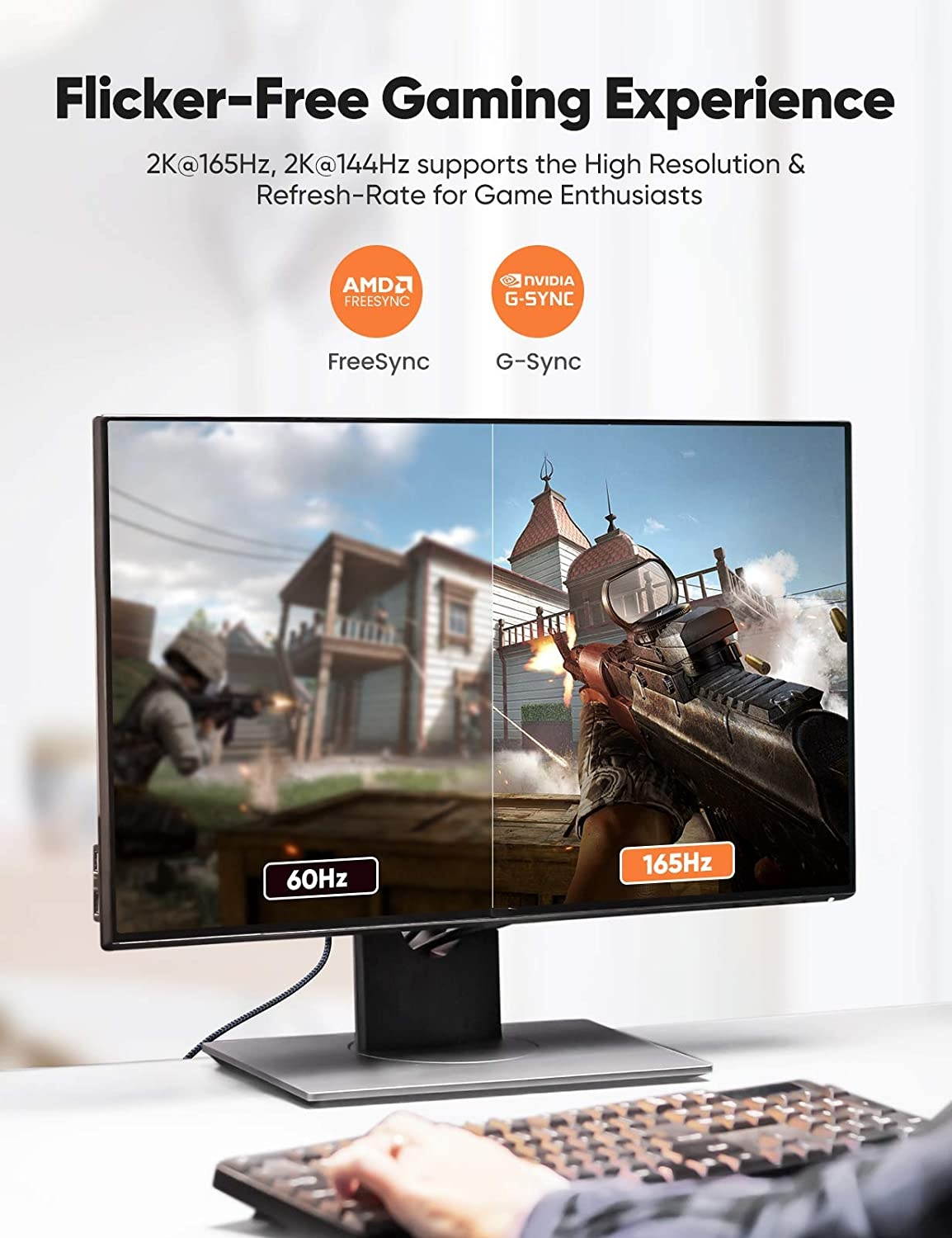 Mini DisplayPort to DisplayPort Cable 3.3ft ALCLAP [4K@60Hz 2K@165Hz 2K@144Hz] Nylon Braided Thunderbolt 2 to DisplayPort Cable Compatible with MacBook Air/Pro Surface Pro/Dock and More