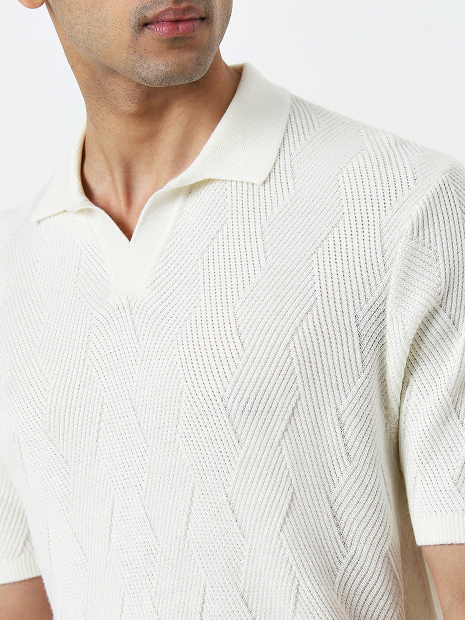 Levi's Pink Cotton Slim Fit Texture Henley T-Shirt