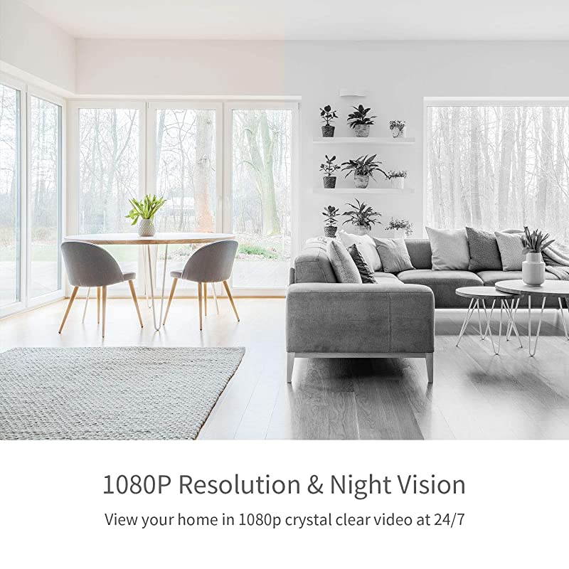 Dome Pro 1080p Security Camera with Siren | PTZ Surveillance System with Facial Recognition HumanSound Detection Person Alerts Night Vision | CloudLocal Available | Works with Alexa