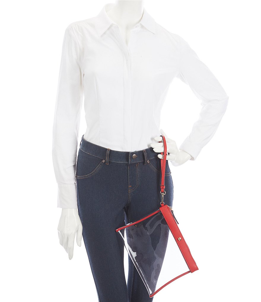 Kate Landry Stadium Clear Zip Wristlet