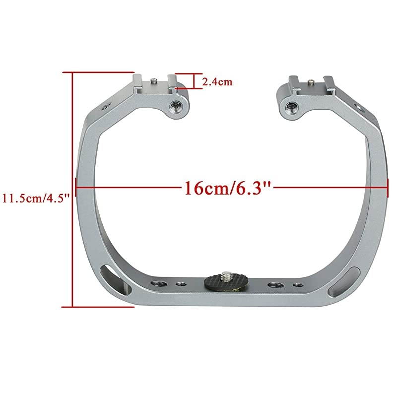 Aluminum Alloy Micro Film Making kit Video Cage Diving Rig Stabilizer SKGHA6 GoPro Mount Adapter for Action Cameras GoPro Hero3 3+ 4 5 6 Action Cameras for Underwater Video Photography