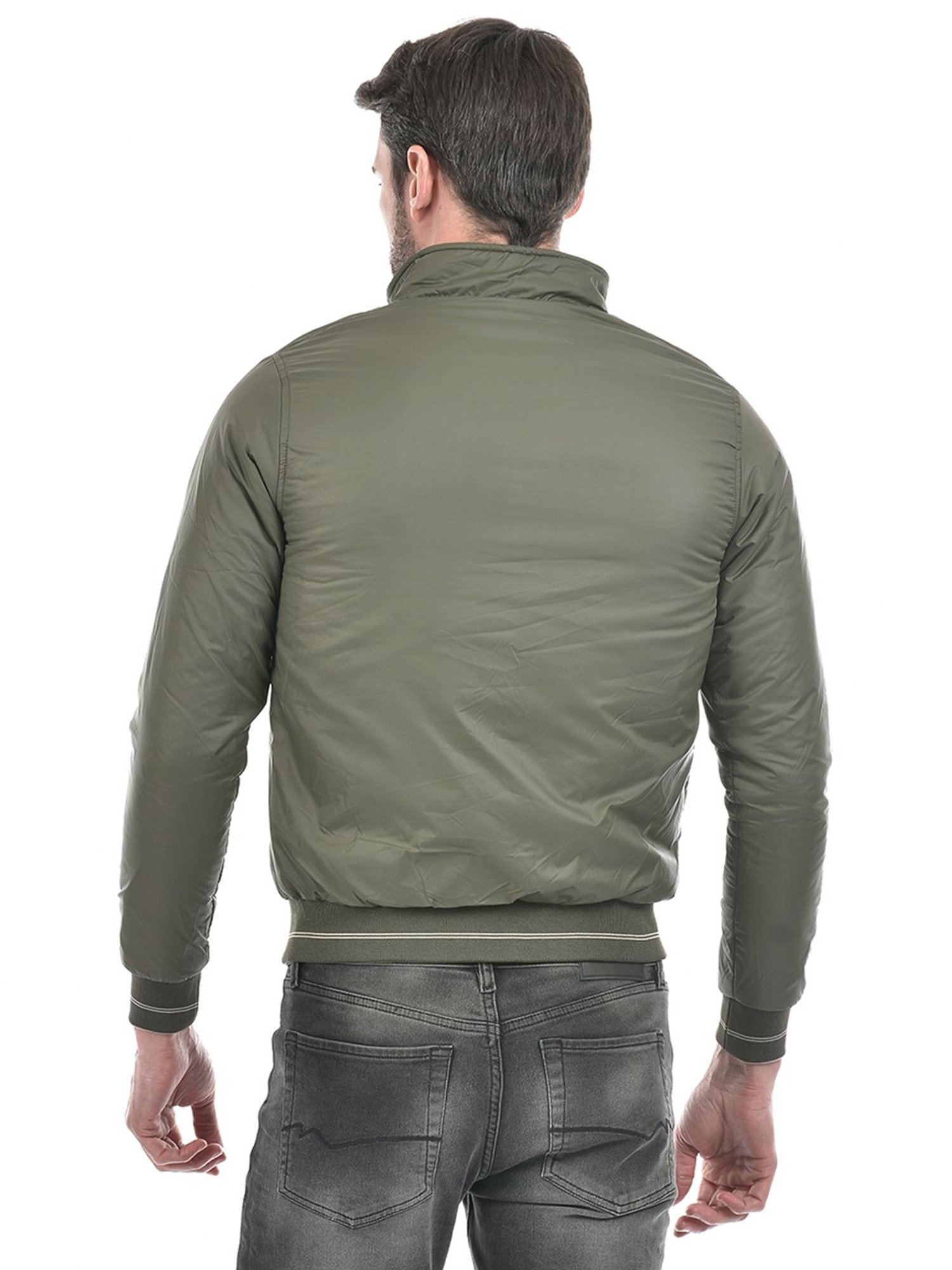 Lawman Pg3 Olive & Beige Regular Fit Reversible Jacket