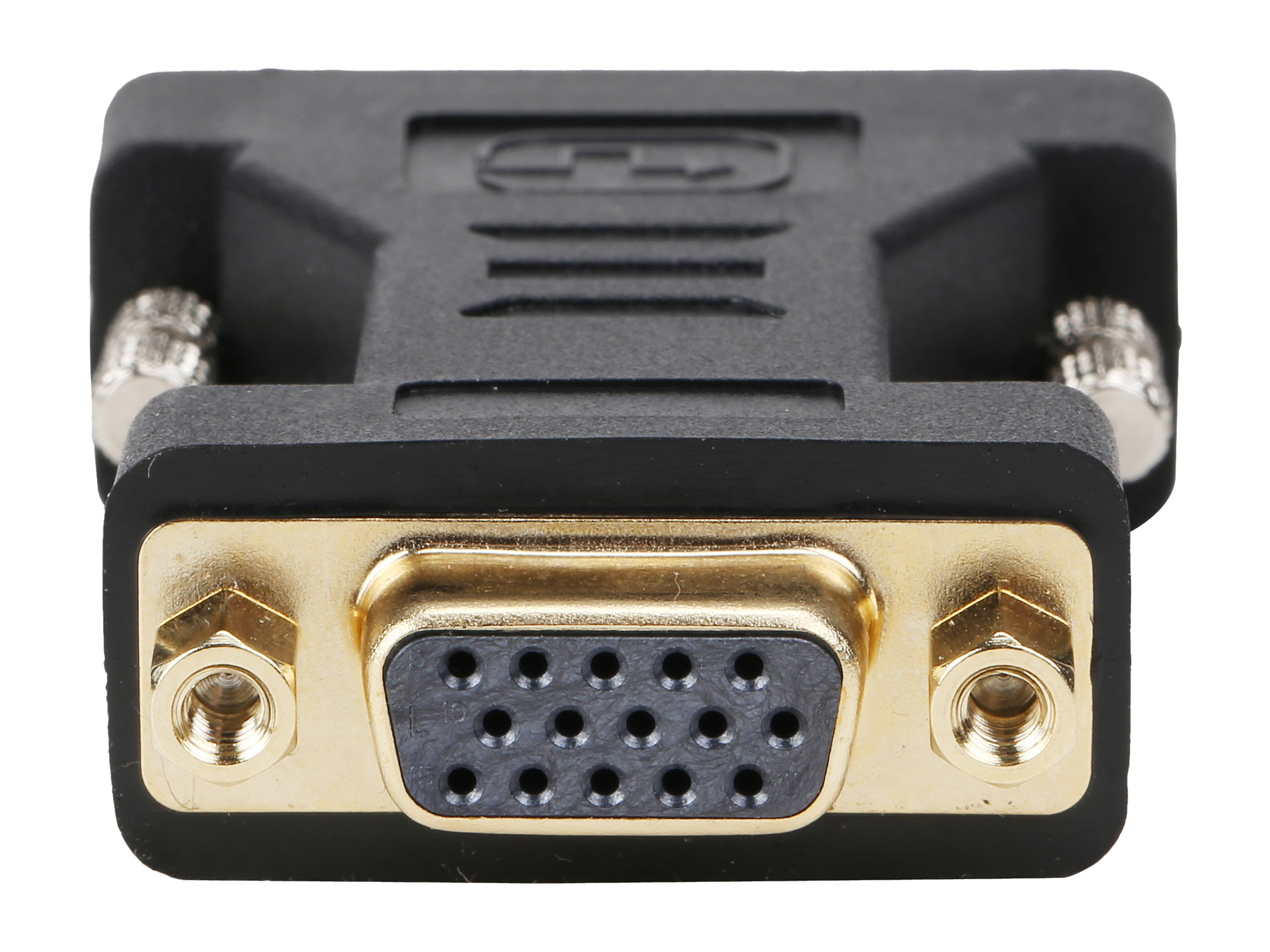 Coboc EA-AD-DVI2VGA-MF Black Color Dual Link DVI-I(24+5) Male to VGA Female Analog Video Adapter,Gold Plated,M-F