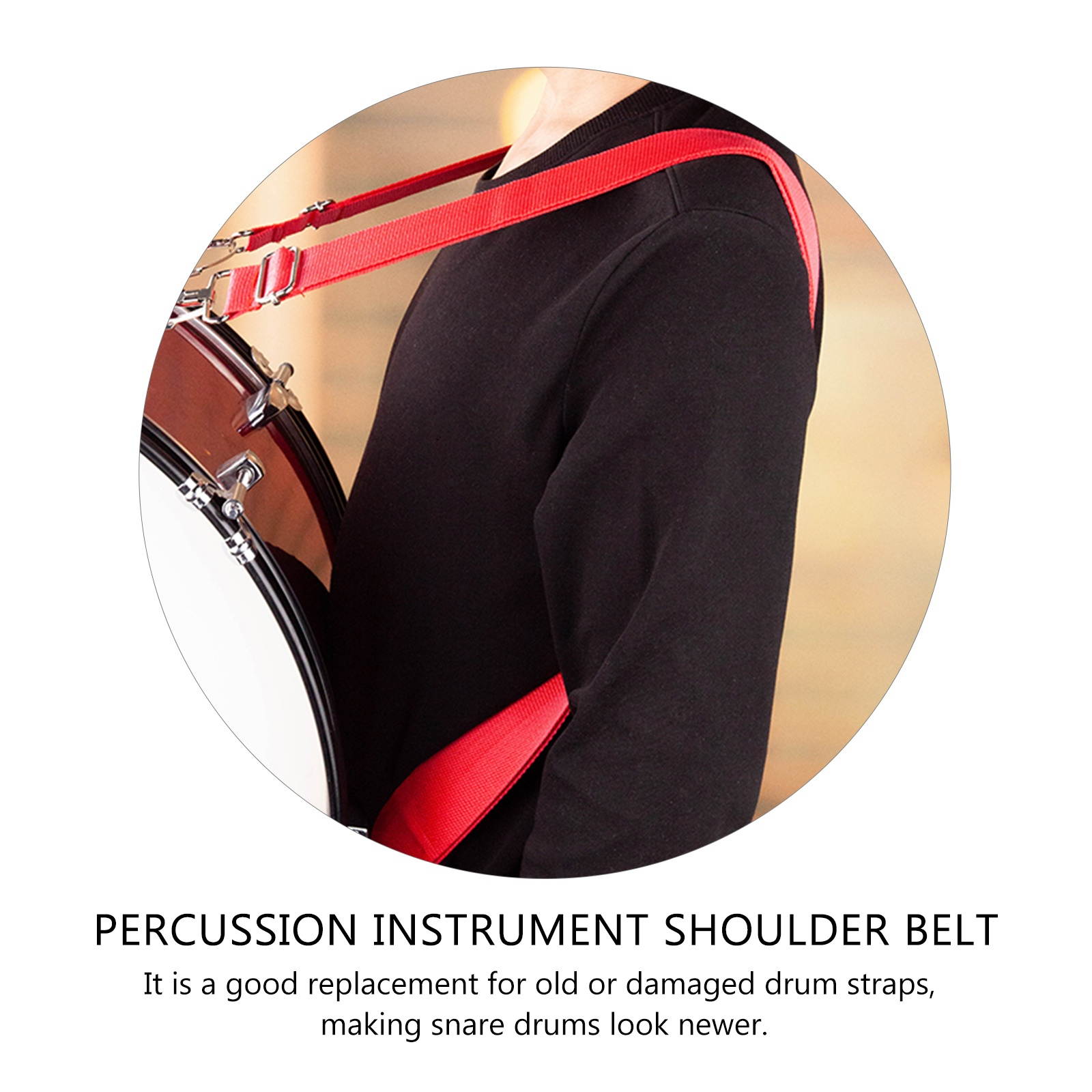 1pc Harness Shoulder  Snare Drum Percussion  Instrument Accessory Strap Harness Belt