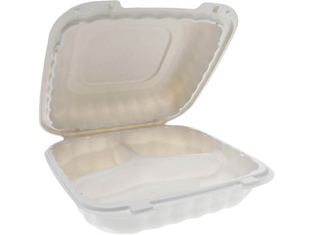 Pactiv Container,Hinged,8x8,3,Wh YCN808030000