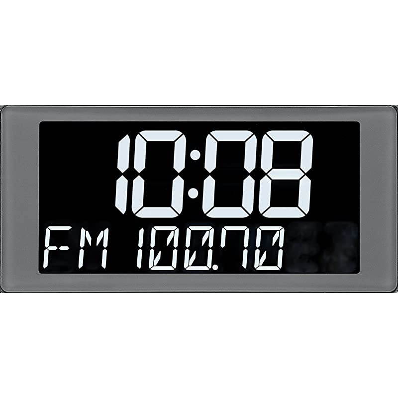 RCR-20 FM-RDS (RBDS) AM / Bluetooth / Aux-in / USB Phone Charging Digital Tuning Clock Radio with Battery Backup, Black, 13.8x 13.1x 4.9