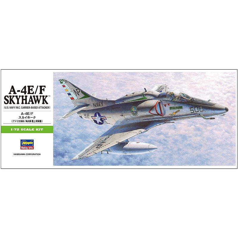 Hasegawa 00239 A-4E/F Skyhawk Fighter Jet Aircraft 1/72 Scale Plastic Model Kit
