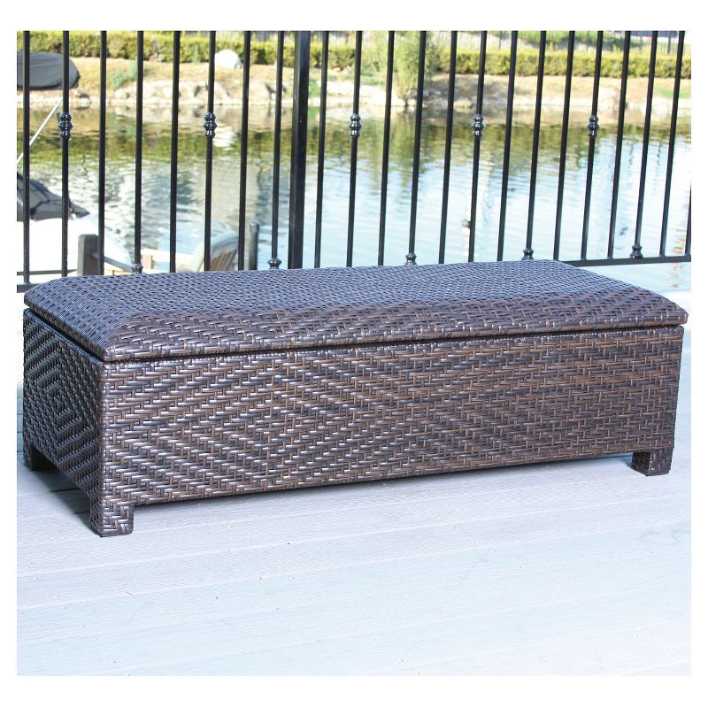 Wood Outdoor Bench in Natural Brown-Pemberly Row