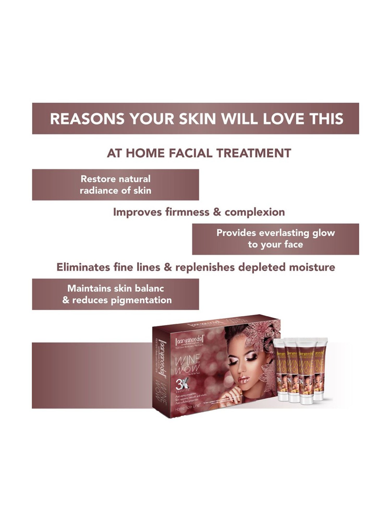 Aryanveda Wine Wow Facial Spa Kit
