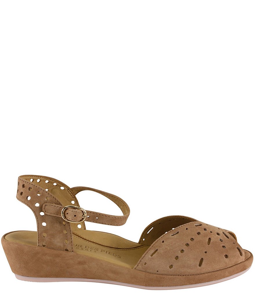 L'Amour Des Pieds Brenn Suede Wedge Sandals