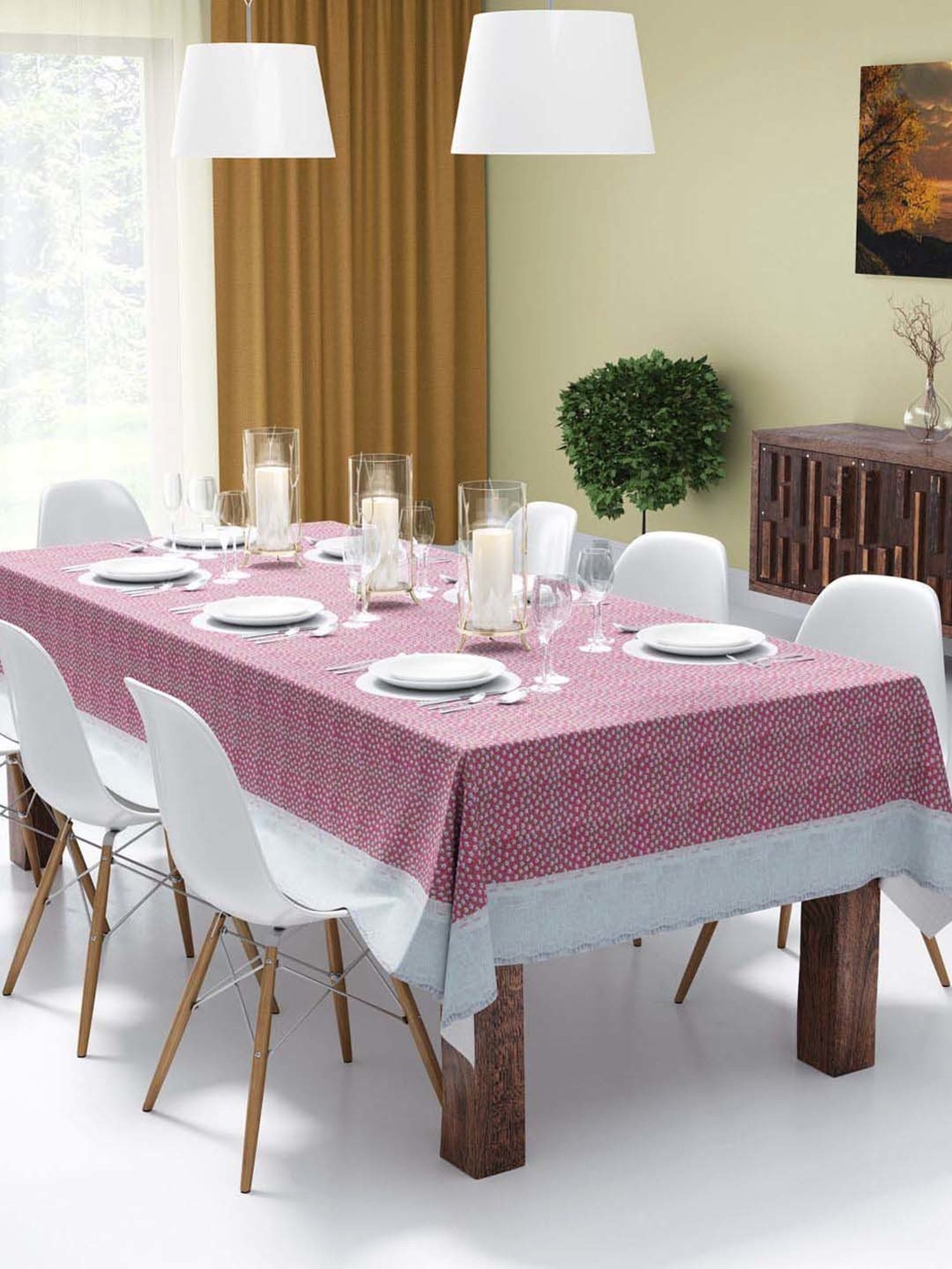 Bianca Classic Clear Pink Pvc 8-10 Seater Table Cloth