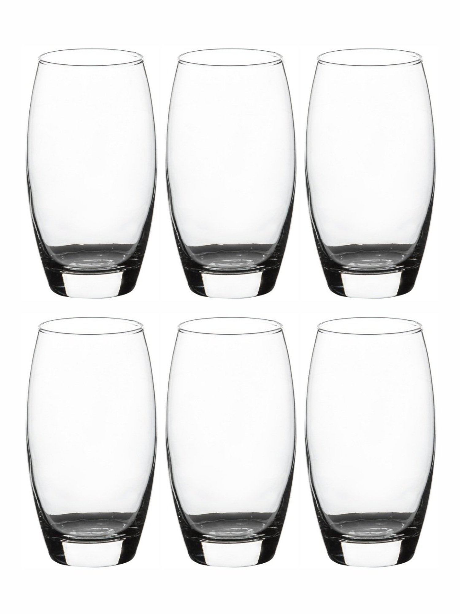 ROXX Transparent Glass Tumbler - Set of 6 (500ml)
