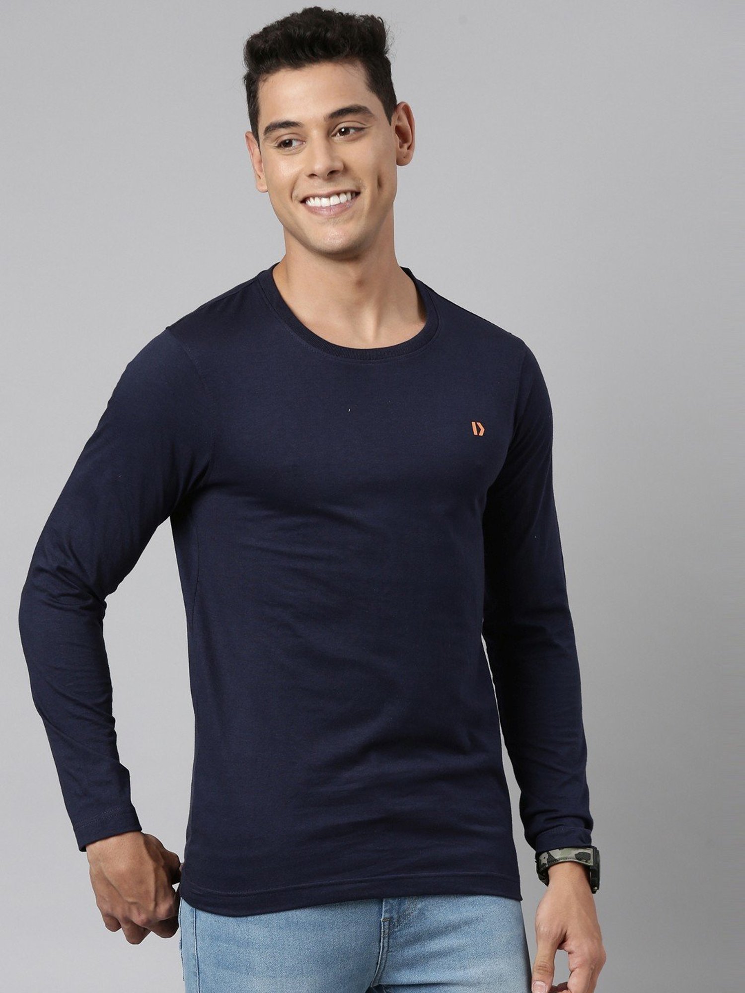 Dixcy Scott Originals Blue Cotton Comfort Fit T-Shirt