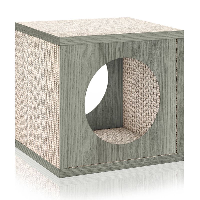 Way Basics Eco Cube Cat Scratcher - S/M - Gray