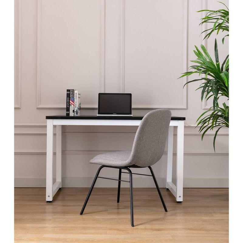 Modern Anywhere Chair with Metal Legs Charcoal Gray - WOVENBYRD