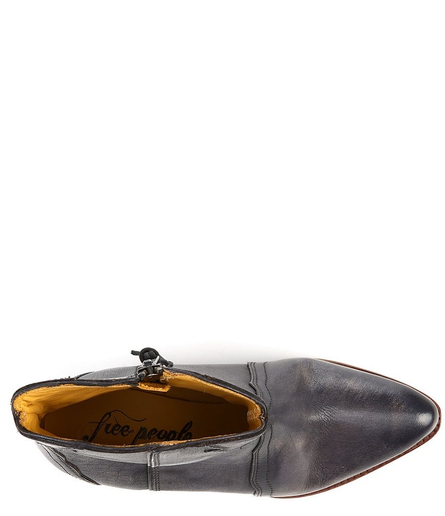 Free People New Frontier Leather Block Heel Western Booties