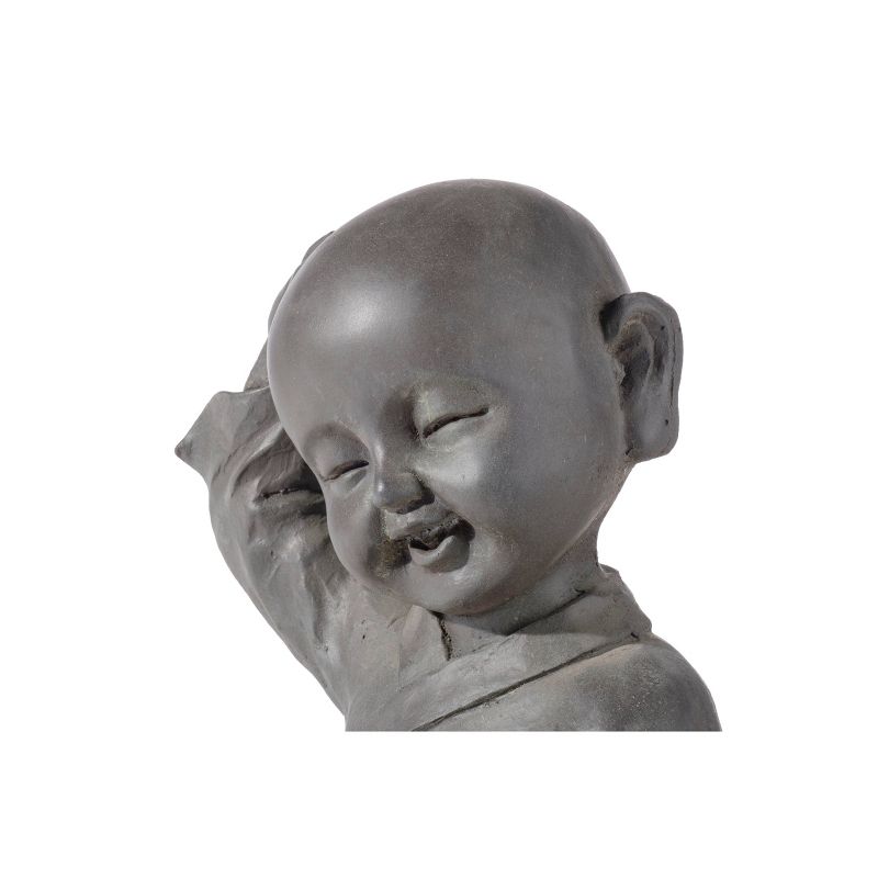 13.75" Indoor/Outdoor Resin Dreaming Buddha Garden Statue Brown - Alfresco Home LLC