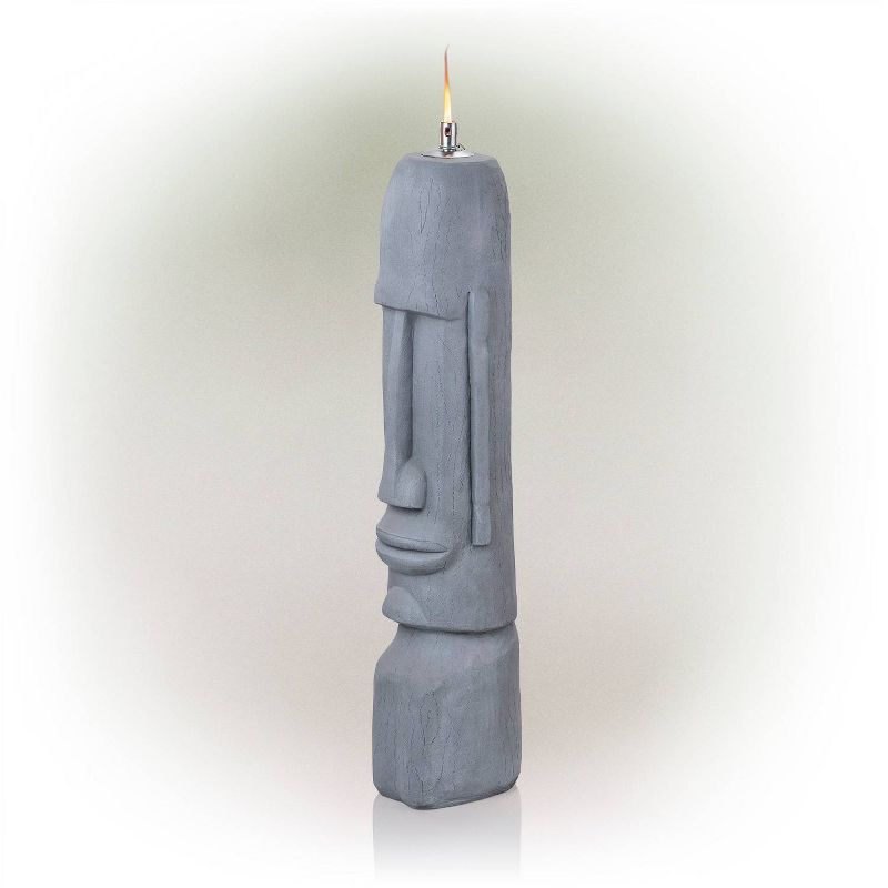 5.5" Petite Lantern Metal Table Torch Black - TIKI