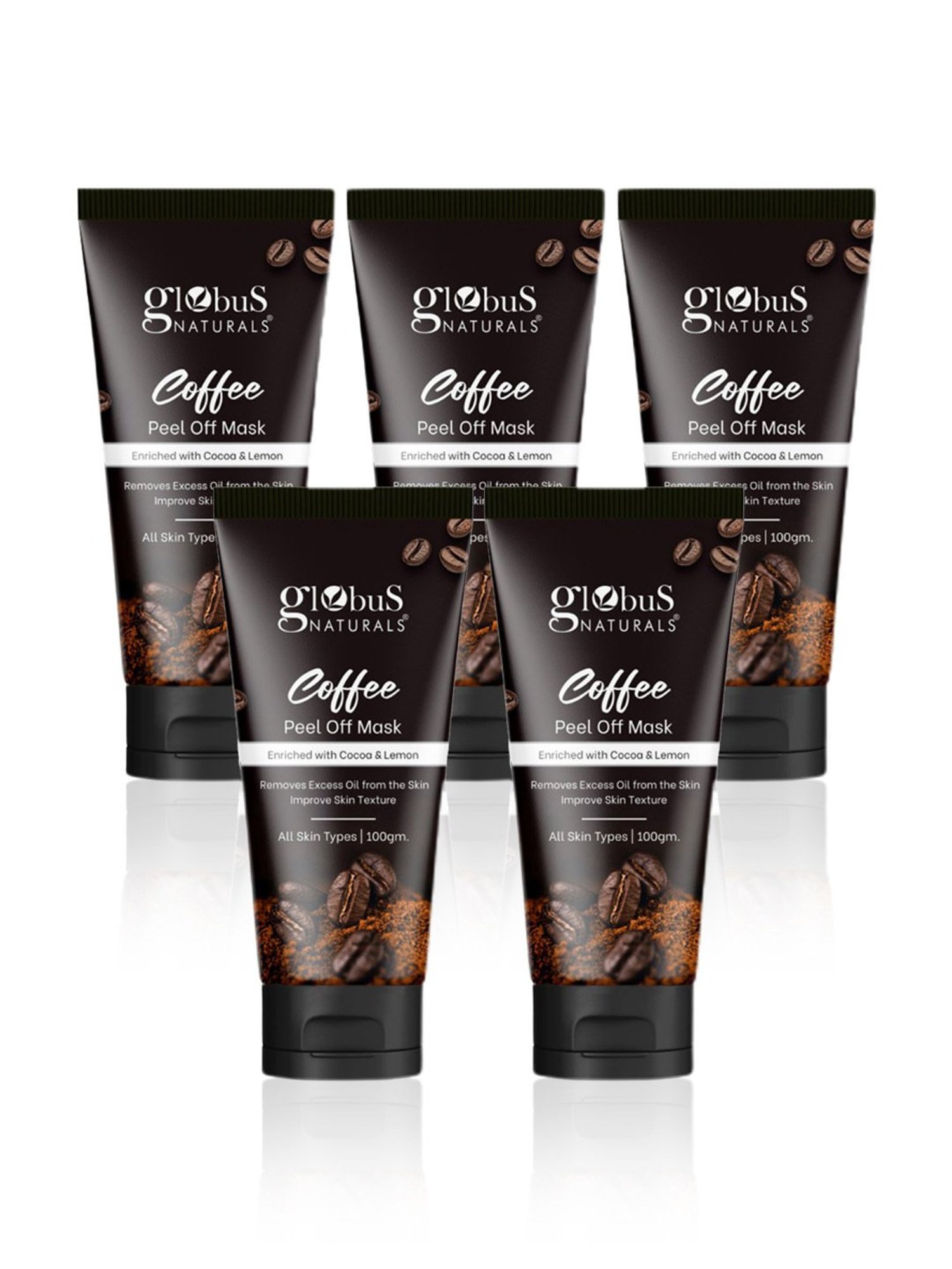 Globus Naturals Coffee Peel Off Mask - Pack of 5