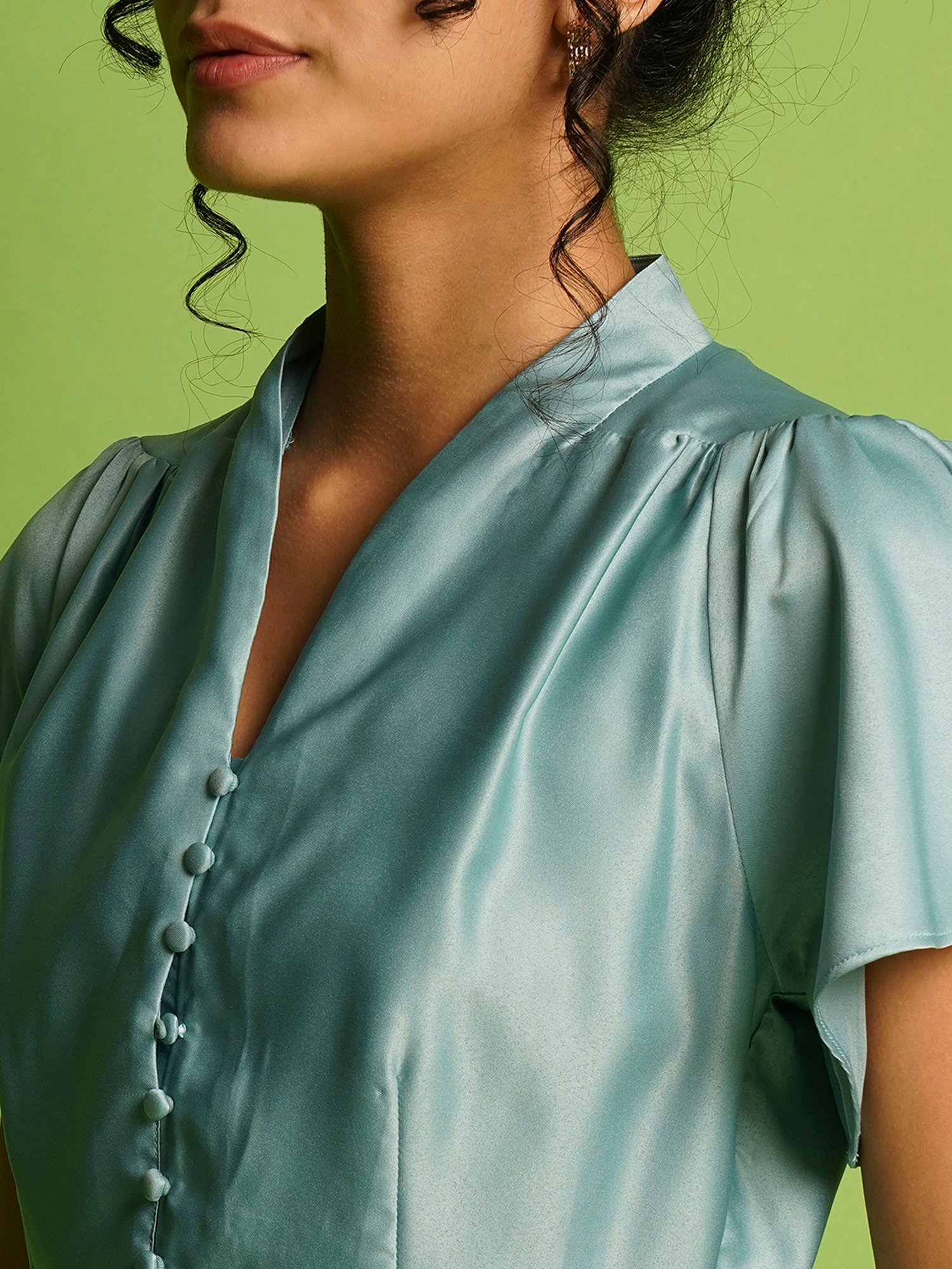 Globus Blue Regular Fit Peplum Top