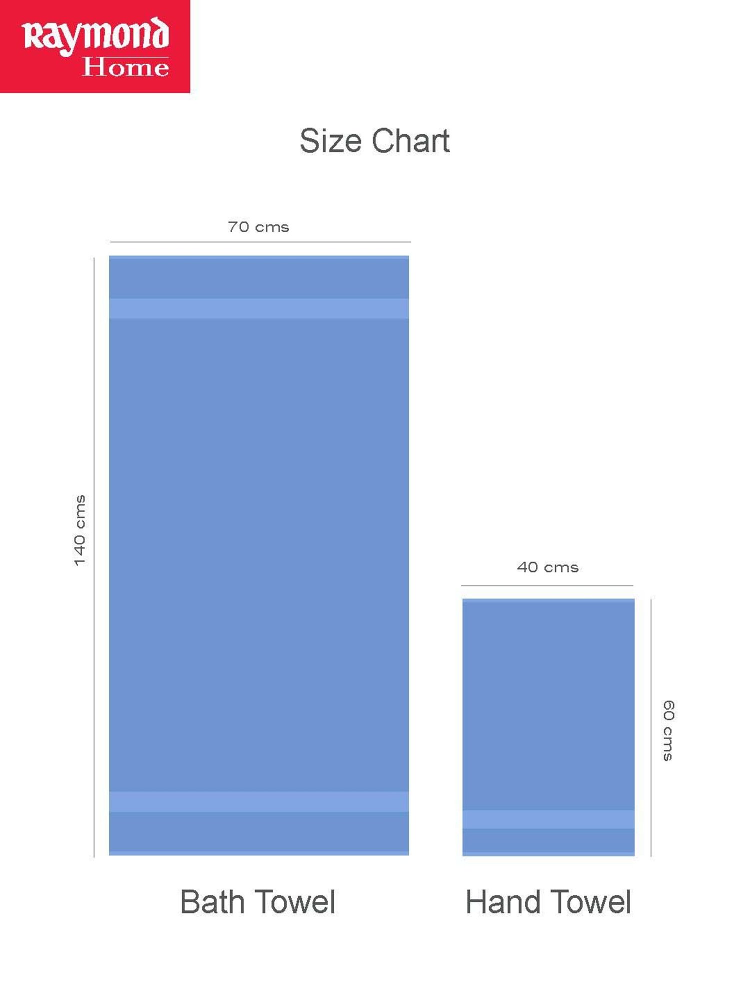 Raymond Home Fresh Sky Blue 340 GSM Cotton Bath Towel
