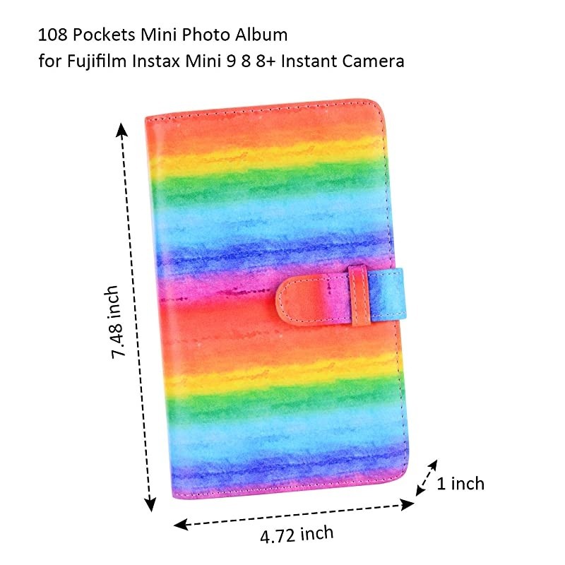 Instax Mini 9 Camera Accessories for FujiFilm Instax Mini 9 8 8+ Camera with Mini 9 Case/Album/Selfie Lens/Filters/Wall Hang Frames/Shoulder Strap (12 in 1 Fantasy Mountain Forest)
