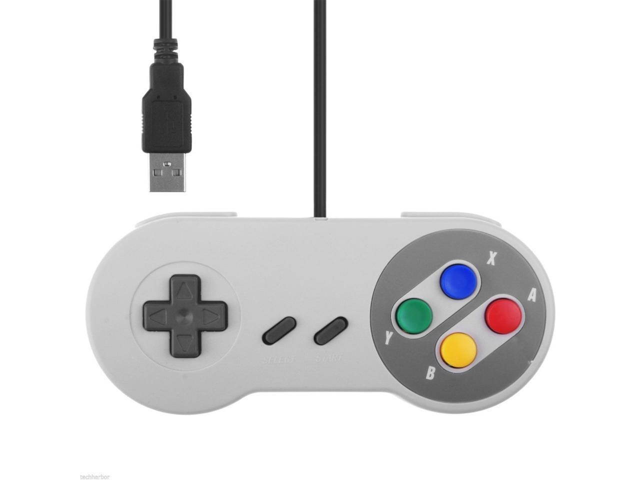 2x SNES USB Retro Super Nintendo Controller 9FT CORD FOR PC/MAC