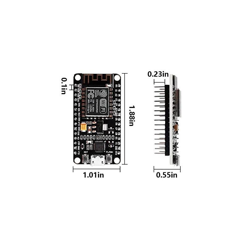 2Pcs ESP8266 NodeMCU,  CP2102 ESP-12E WiFi Internet Development Board Open Source Serial Wireless Module for Arduino IDE/Micropython