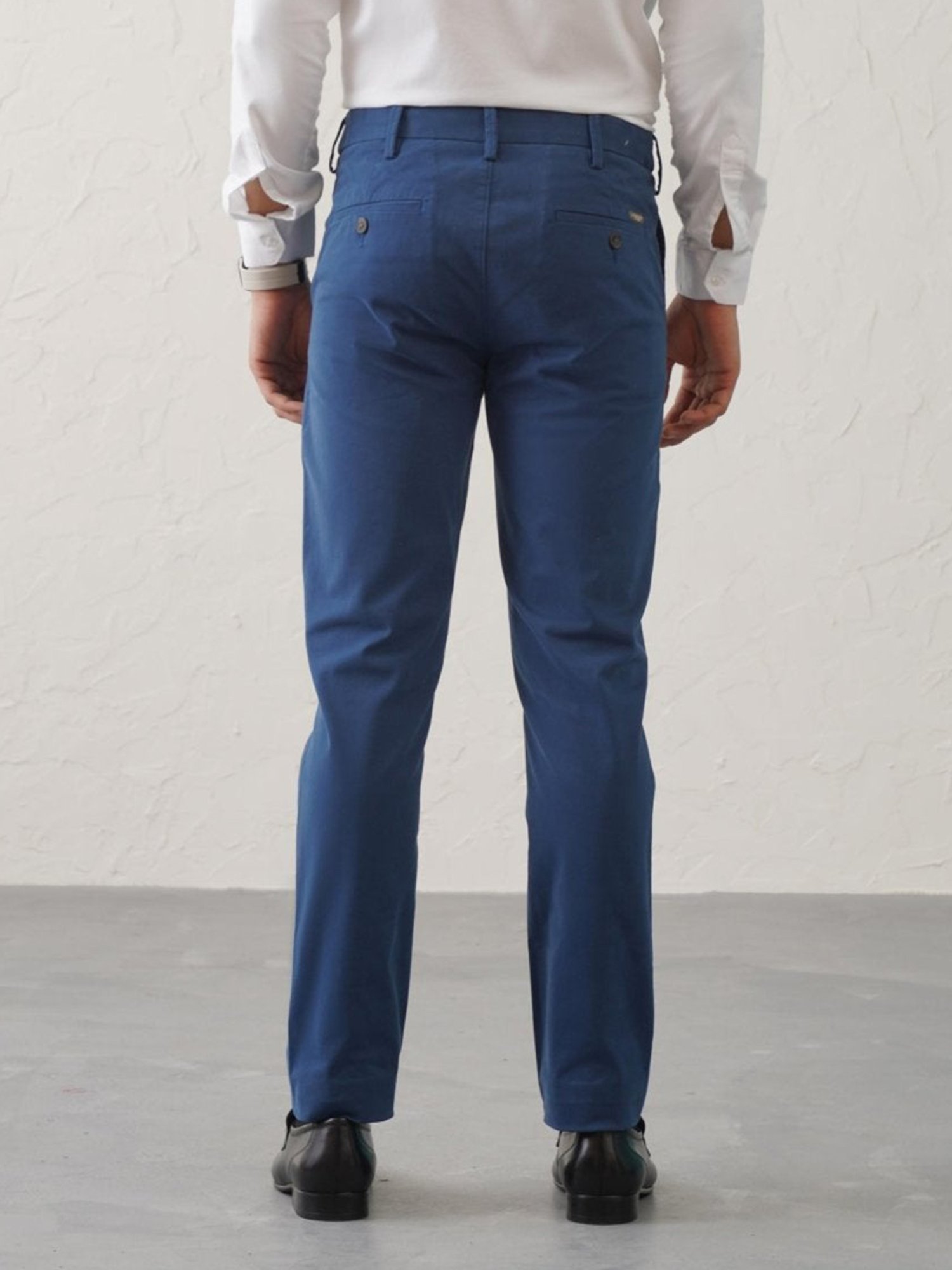 MinusOne Dark Blue Regular Fit Chinos