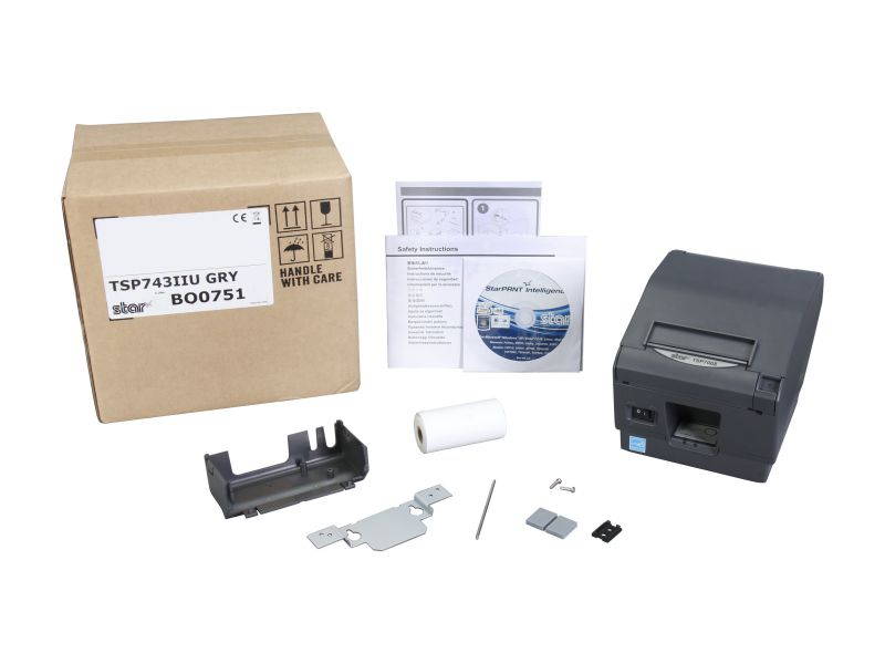 Star Micronics TSP700II TSP743IIU GRY Monochrome Label Printer
